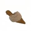 French Pointed Head Velvet Kitten and Female Wear Autumn and Winter Fluffy Shoes Temperament Thick Heel Bag Head Rabbit Hair Sandals