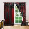 Set Of 2 Classic Versatile Polyester Transparent Curtains Home Decoration Red Use Bedrooms Living Rooms Curtain Ideal For Great Room