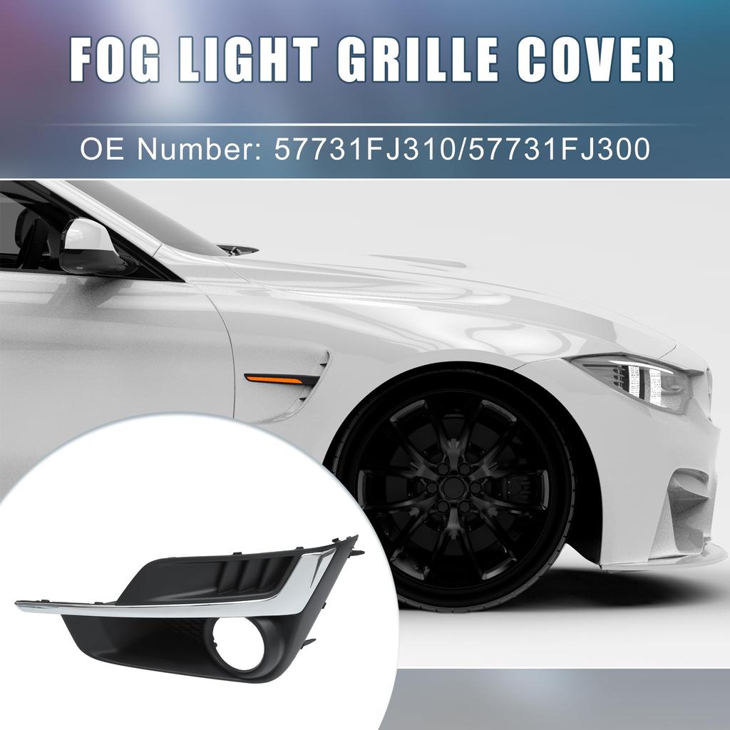 ABSOPRO Front Left and Right Fog Lamp Grille Cover Part Numbers Compatible with Subaru and 1 Pair Trim, 57731FJ310/57731FJ300, Impreza, 2015-2016,