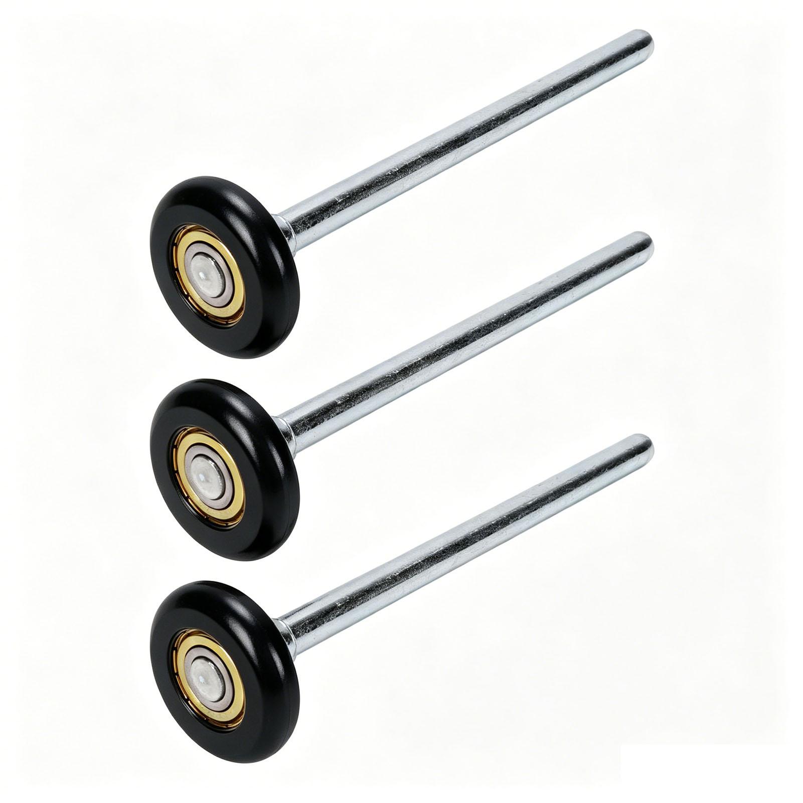 10 Piezas Rodillo para Puerta de Garaje 46x190mm Negro 6200 zz Rodamiento Sellado Doble Rueda de Nylon para Puerta de Garaje Repuesto