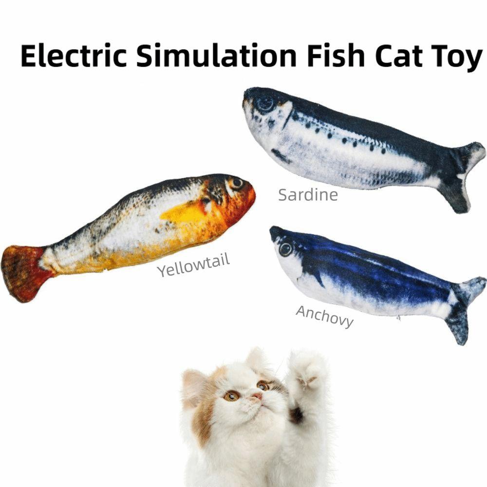 1/3Pcs Plush Interactive Cat Toy Motion Sensor Realistic Flopping Catnip Kicker Toy  Boredom Relief