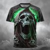 Summer Men's 3D Printed Crew Neck T-Shirt Fashion Versatile Breathable Trend Casual
