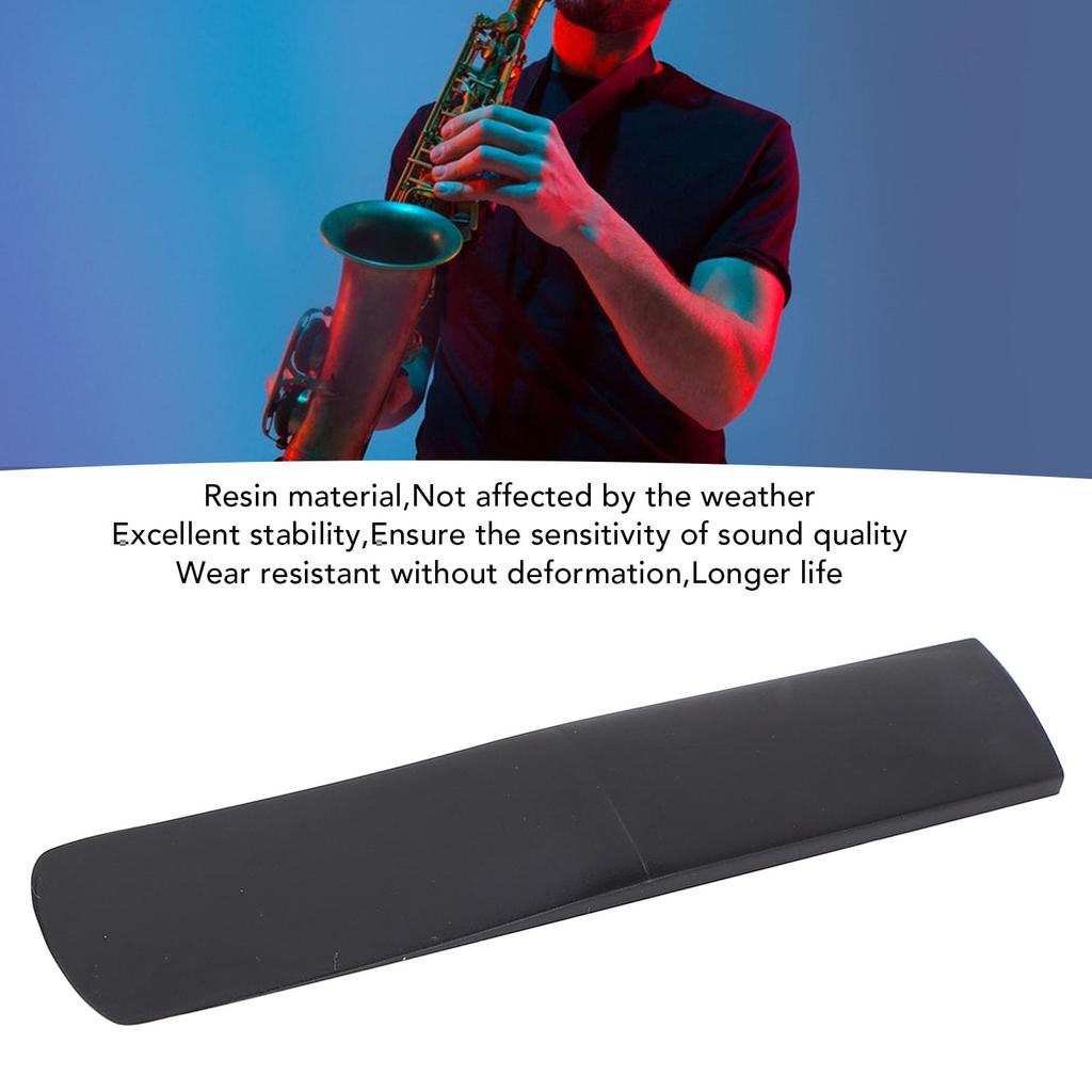 Alomejor Tenor Saxophone Reeds, 2.5 Inch, 5-Pack, Resin, Plastic Box, Suitable for Beginners and Professionals, Shockproof, Convenient Storage,