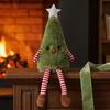 Festive Atmosphere Soft Furnishings Christmas Tree Plush Ornament with Dangling Legs, Cute Stuffed Figure, for Home Doll Living Room Sofa And