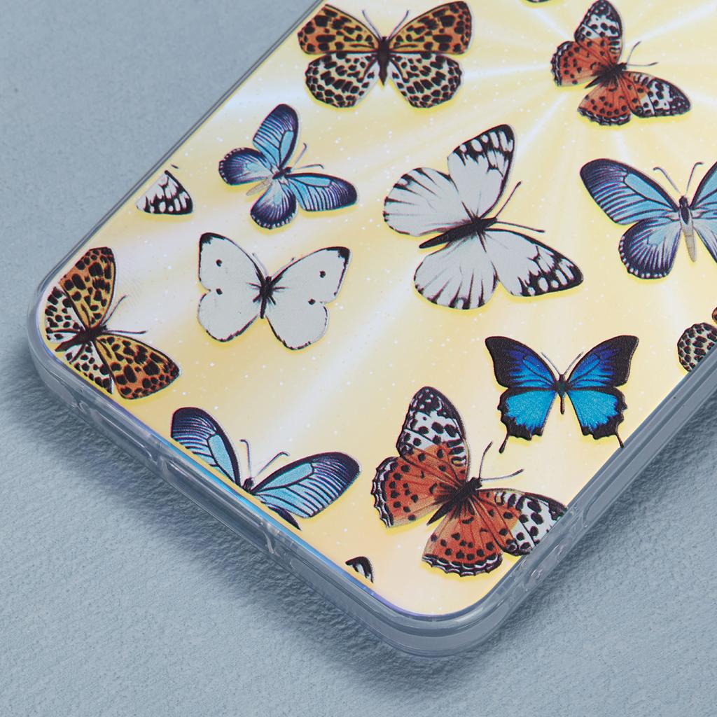 For Samsung Galaxy A16 5G/A16 4G Case Laser TPU+PC Phone Cover Electroplating Butterfly Pattern