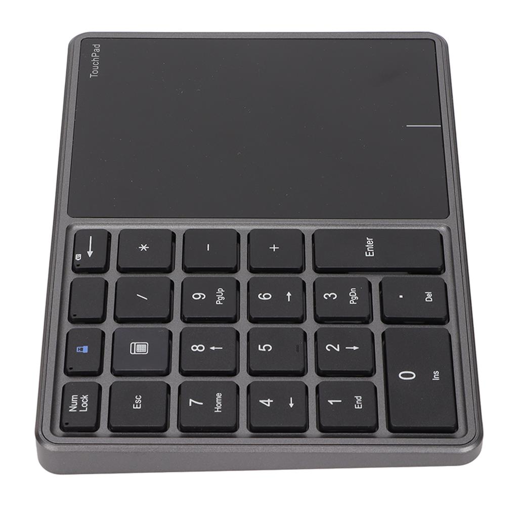 Wireless Numeric Keypad Touchpad Design 22 Keys 2.4G Dual Mode Connection Type C Interface Laptop KeypadGray