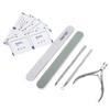 Nail File Cuticle Nippers Steel Pusher Nail Polish Removal Planing Tool Manicure Tool Set
