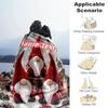 1PC Custom Name Christmas Gnome Winter Scene Outdooor Flannel Blankets Throw Blanket All-Season Throw Gift Bedspread for Couch, Bed, Camping Holiday B