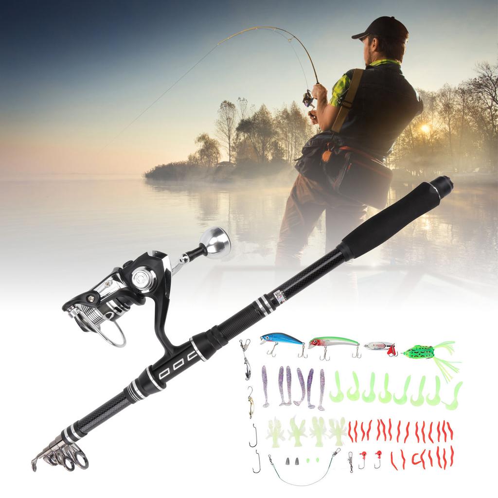 Fishing Sea Rod Set with GC1000 Spinning Wheel Telescopic Fishing Rod Fishing Reel Combos for Outdoor