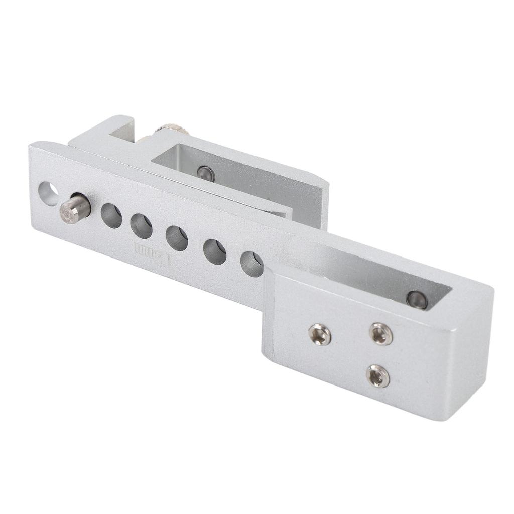 Schiebeglastürschloss 12 Löcher Begrenzung Metall Sicherheitsriegel für Zuhause Hotel Badezimmer Rahmenlos