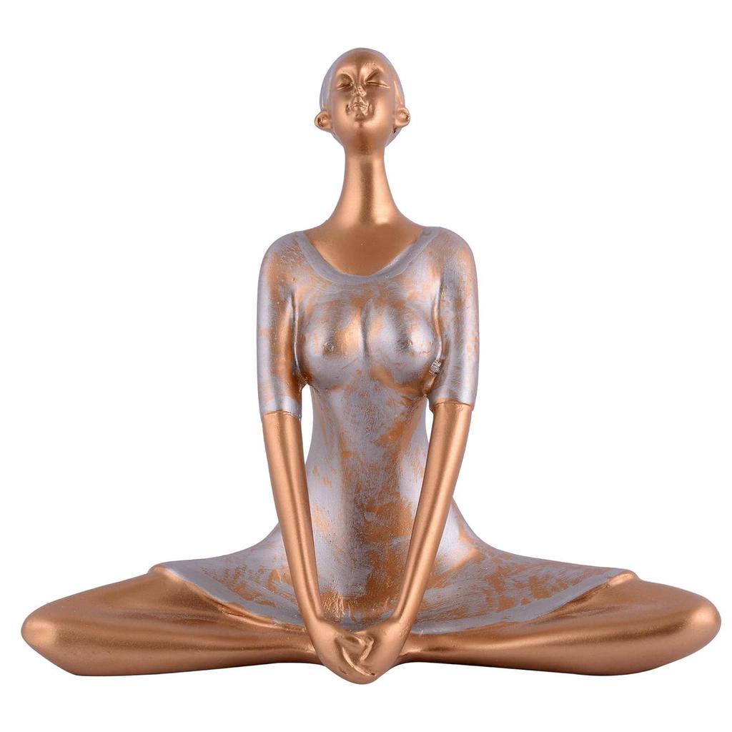 Yoga Lady Home & Office Decor Resin Fantasy Showpiece