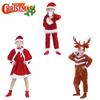 Christmas Kids Cosplay Costume Toddler Adult Elk Santa Claus Outfits Xmas Party