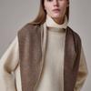 Saint Luxure 100% Cashmere Triangle Petite Muffler Beige