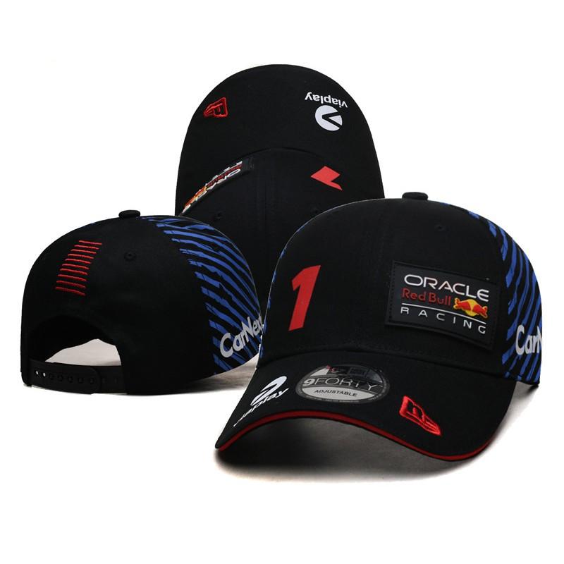 Boné da Equipe Red Bull Racing Verstappen Perez Mesmo Estilo Mistura de Algodão e Linho Chapéu de Basebol Masculino Feminino Todas as Estações Chapéu de Moda