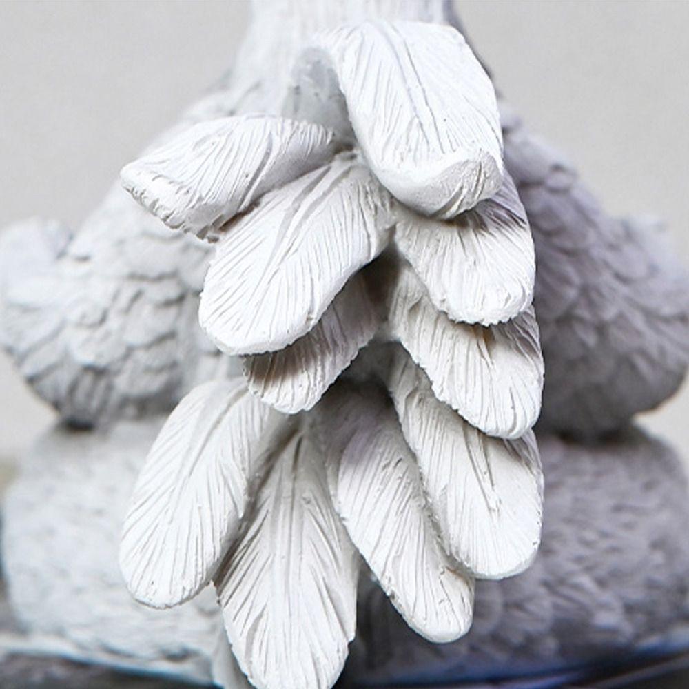 Resin Rooster Statue Cute Animal Sculpture Crafts Cow Ornament Cabinet