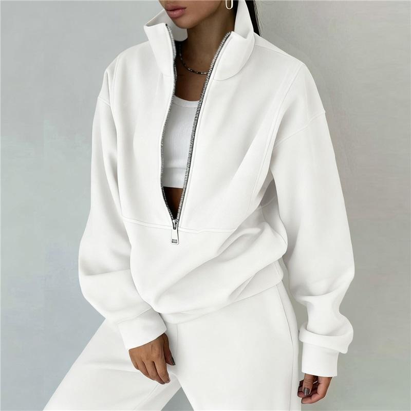 Modischer lässiger Sportanzug Damen Lockerer Pullover Lange Hose Zweiteiliges Set