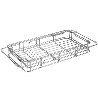 Stainless Steel Foldable Dish Drainer Basket, Adjustable, Space-Saving, Large Capacity, &kit RG-0602