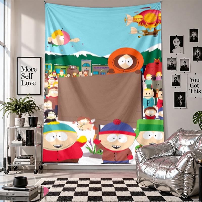 Wall TapestrySouth Park Art Hanging Cloth Decorative Background Cover for Room Decoration