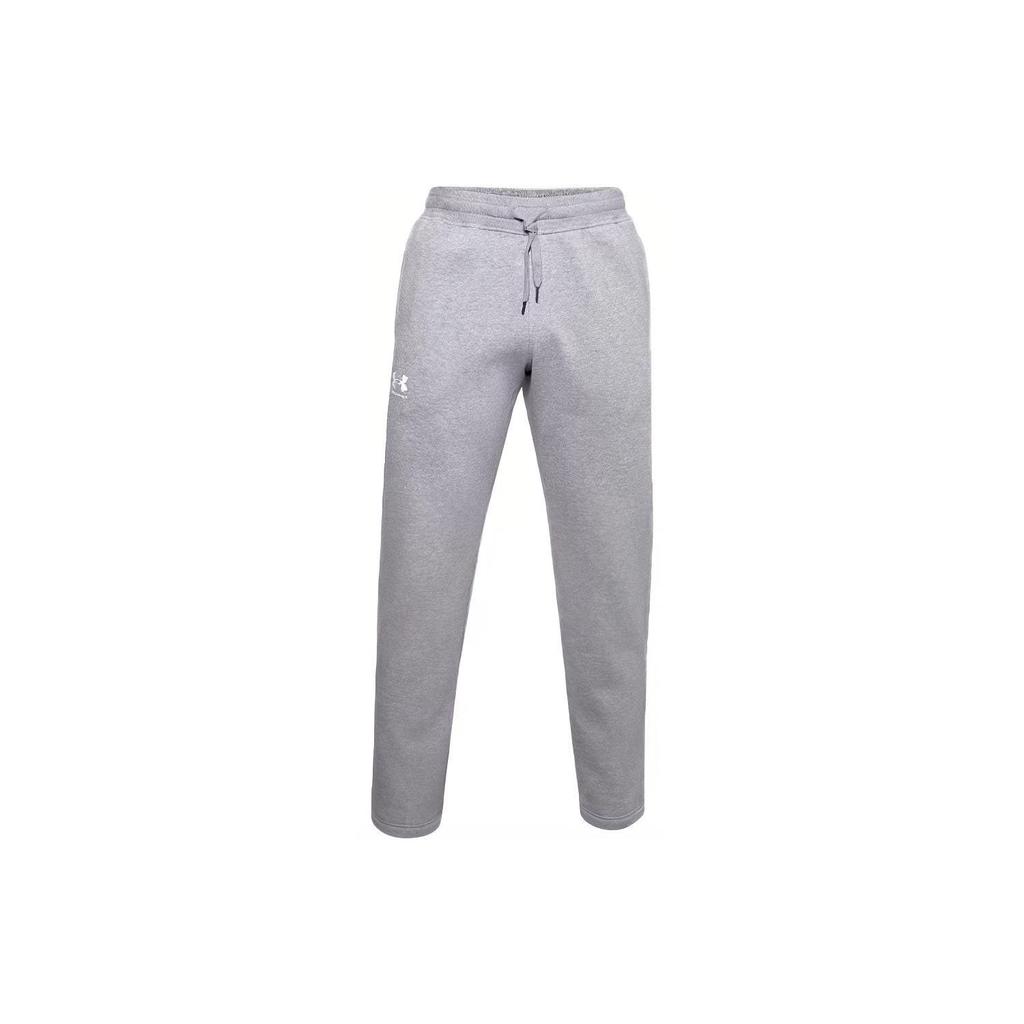 Under Armour Rival Logo Fleece Joggers Men Bottoms Steel Heather-Grey 1359030-035