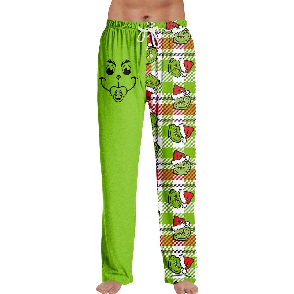 Men's Fashion Loose Christmas Festival Printed Casual Pants Home Pajama Pants