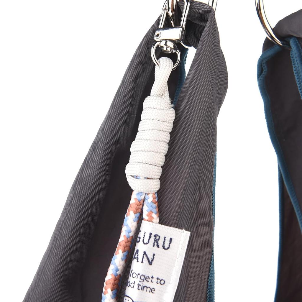 Kusguru Japan 2-Way Sub Bag, Water-Repellent Embroidered Washer, Women's, BK219-3, Dark Gray