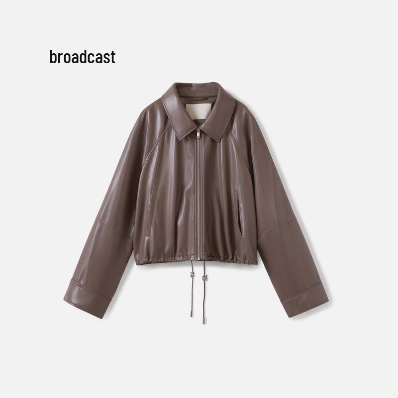 

Broadcast Women s Retro PU Leather Short Jacket M