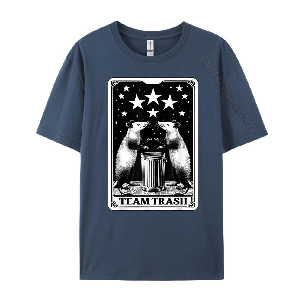 

Tarot Card Team Trash Crescent Moon Opossum Raccoon White T Shirt Unisex Breathable Harajuku 4XL