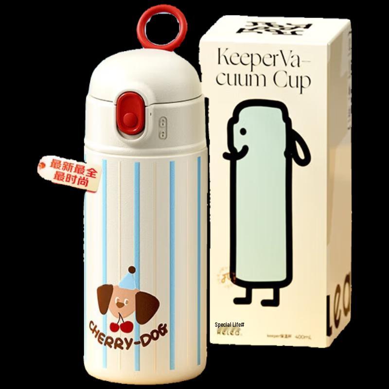 

Ізольована кружка з соломинкою Wushengwu з 3D дизайном собаки для жінок