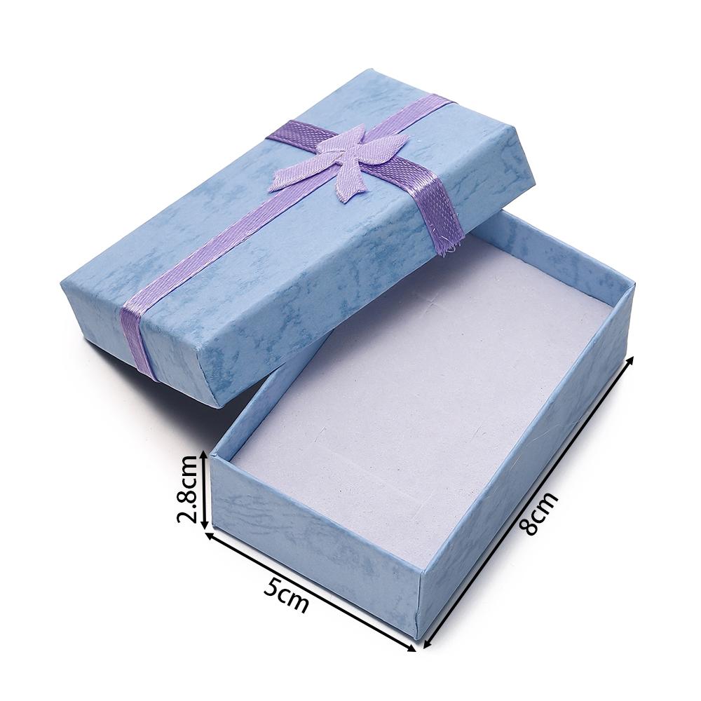 1pc High Quality Paper Ring Necklace Square Box Jewelry Necklace Earrings Rectangular Package Gift Box
