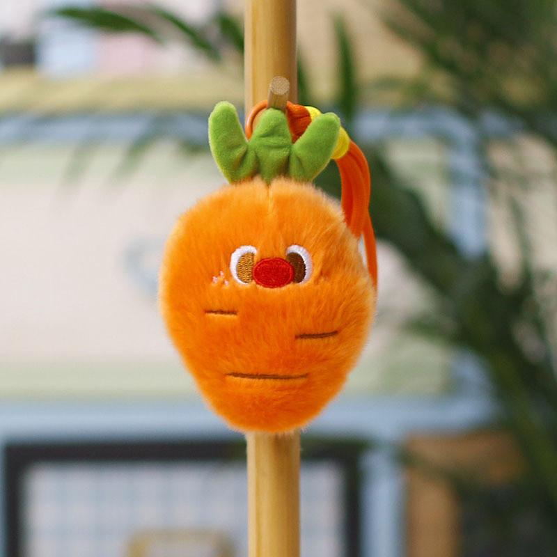 Cartoon Vegetable Plush Keychain With Pp Cotton Fill For Kids Gift And Bag Decoration