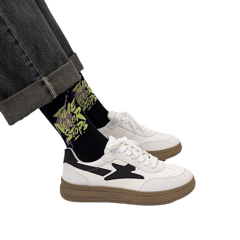 Global sports moral training shoes men's spring casual board shoes trendy versatile men's shoes platform white shoes ZHQ3367