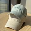 New plaid soft-top baseball cap for men and women with letter embroidery, spring and summer versatile, face-slimming, sun protection cap