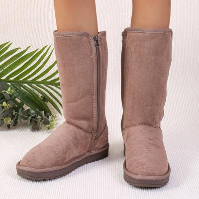 Dames Winter Nieuw Ontwerp Elegante Retro Dikke Zool Laarzen Dagelijkse Vrije Tijd Platte Antislip Dames Sneeuwlaarzen Schoenen voor Dames
