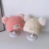 Winter Children Warm Baby Knitted Hats With Pompom Kids Knit Beanie Hats Solid Color Children'S Hat For Boys Girls Accessories