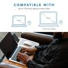 A20F-Home Office Pro Lap Desk With Wrist Rest, Mouse Pad, Phone Holder - Fits Laptops Up To 15.6 Inch