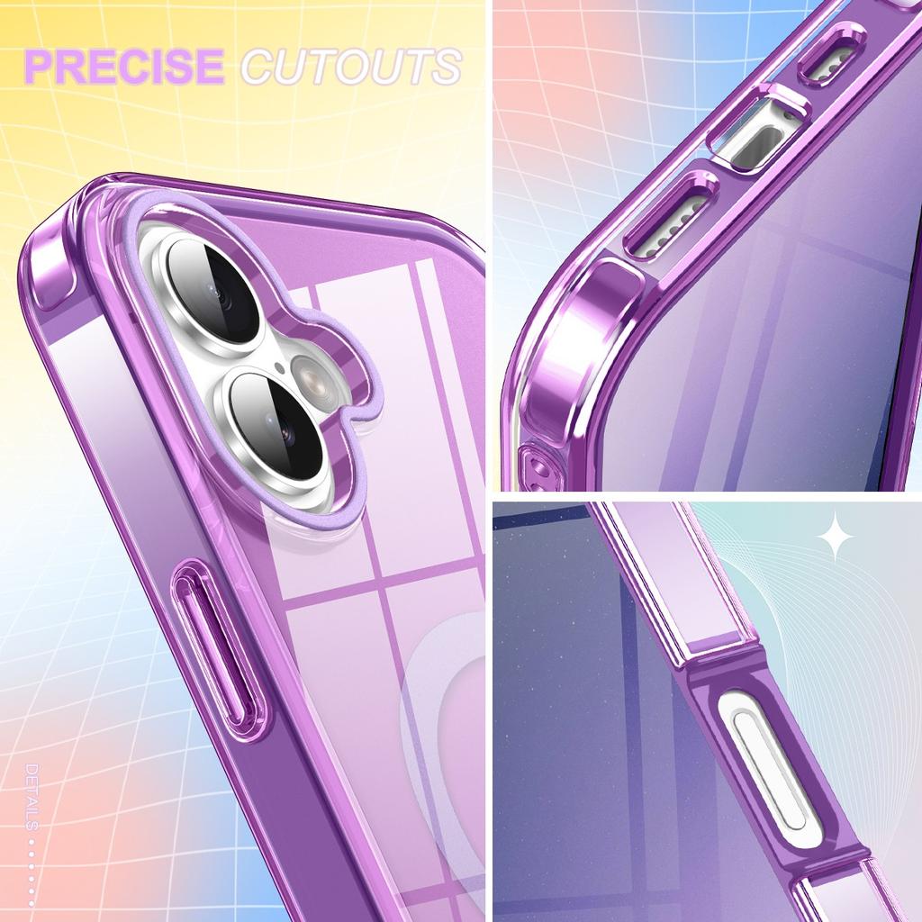 For iPhone 17 Phone Case,Compatible with MagSafe Built-in Touch Sensitive Anti-Scratch Screen Protector for iPhone17