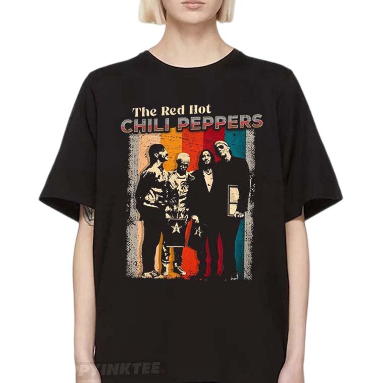 2026 Red Hot Chili Peppers Band Graphic Print TShirt 2026 Summer New Short Sleeves Unisex Unisex Cotton Loose Y2k Quality Shirt