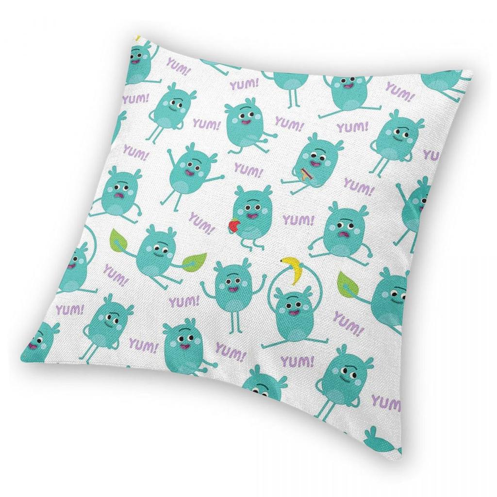 Grumble Yum Square Pillowcase Polyester Linen Velvet Creative Zip Decor Pillow Case Car Cushion Cover
