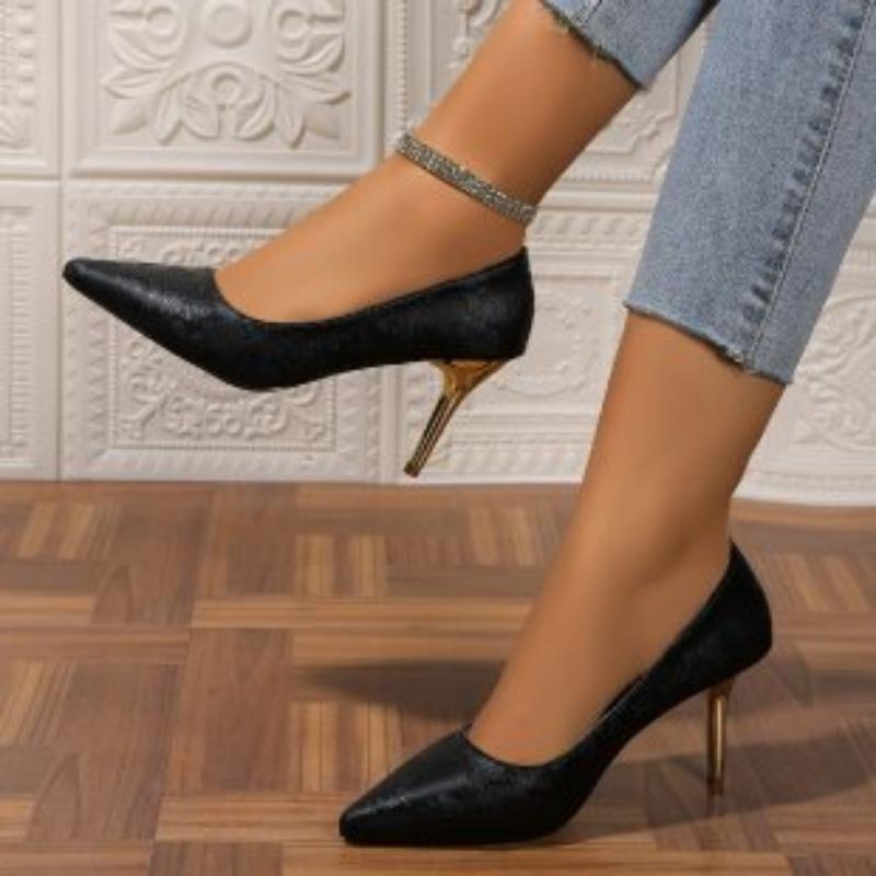 Large Size Stilettos Women's Pointed Head Shallow Mouth Spring and Autumn Single Shoes Women's New Temperament Sexy Fashion Women's Shoes