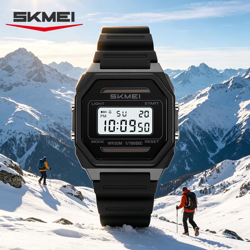 SKMEI 2640 Fashion Digital Watches for Man Solar Power Watch Alarm Clock Luminous 50M Waterproof Wristwatch Gifts Reloj Hombre