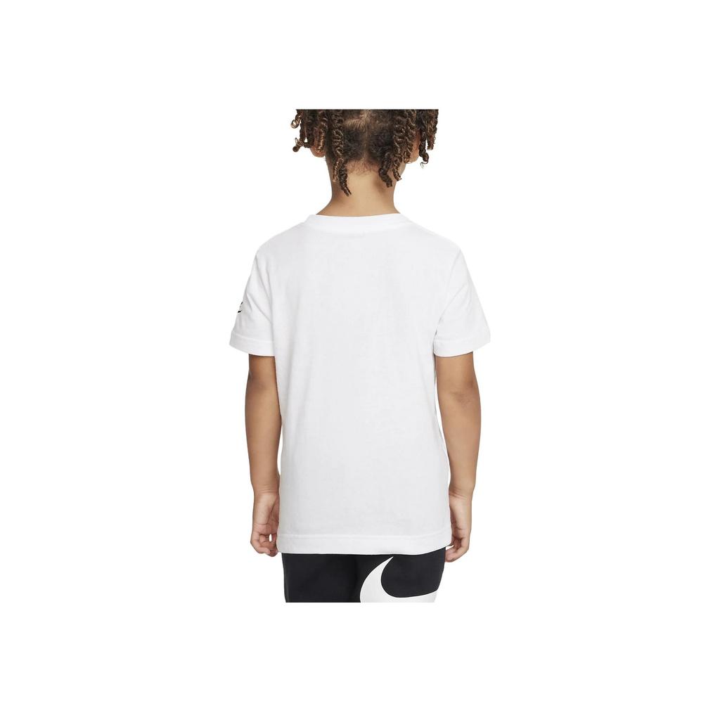 Nike Letter Print Crew Neck Pullover Sports Short Sleeve T-Shirt Kids Tops White DX7633-100