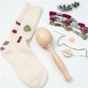 Eggs Shape Wood Mending Tool Wooden Darning Mushroom Set With Large Eye Needle and Colored Thread for Knitting Repair