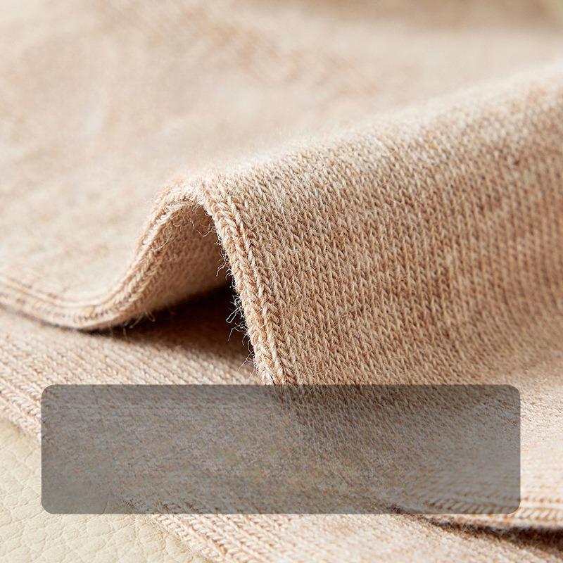 Autumn Socks, Pure Cotton Men's Mid-length Socks, Cotton Socks, Sweat-absorbing and Breathable, Black Sweat-absorbing and Breathable Business Socks