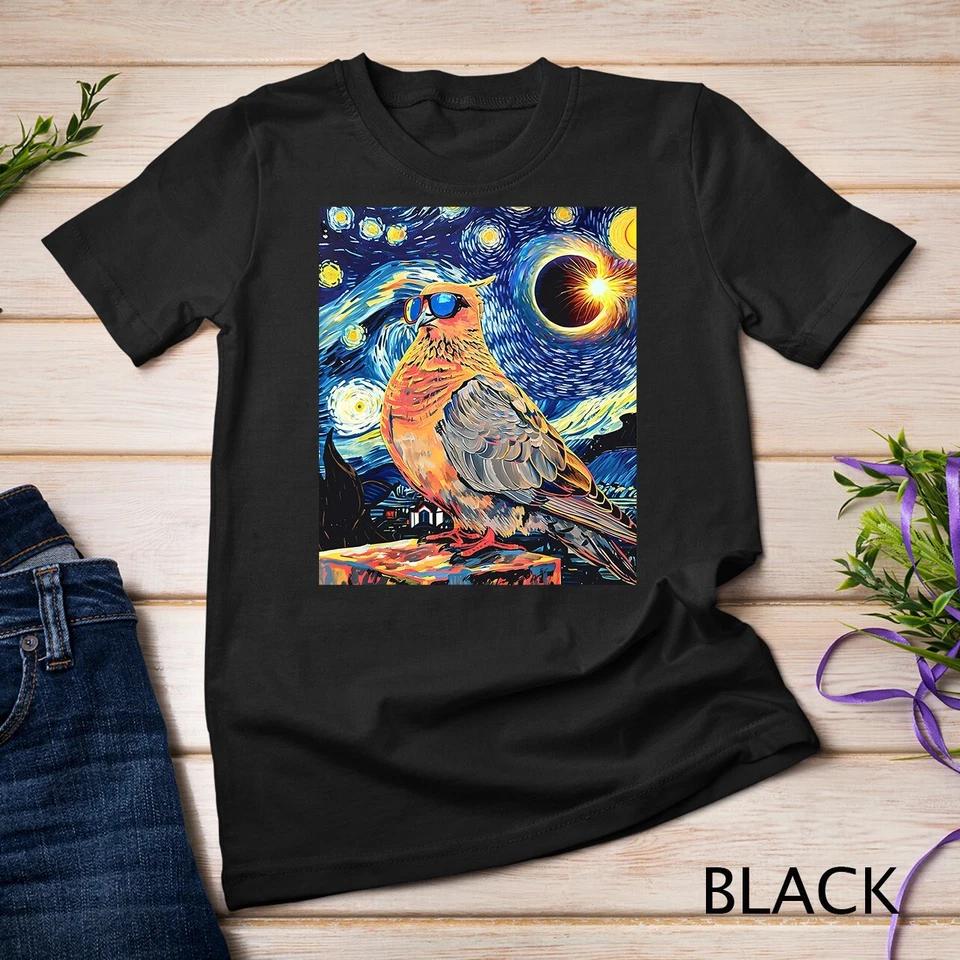 Total Solar Eclipse Mourning Dove T-Shirt Unisex T-shirt 3XL
