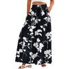Women's Palazzo Pants Boho Floral Wide Leg Trousers Summer Beach High Waisted Flowy Pants With Pockets