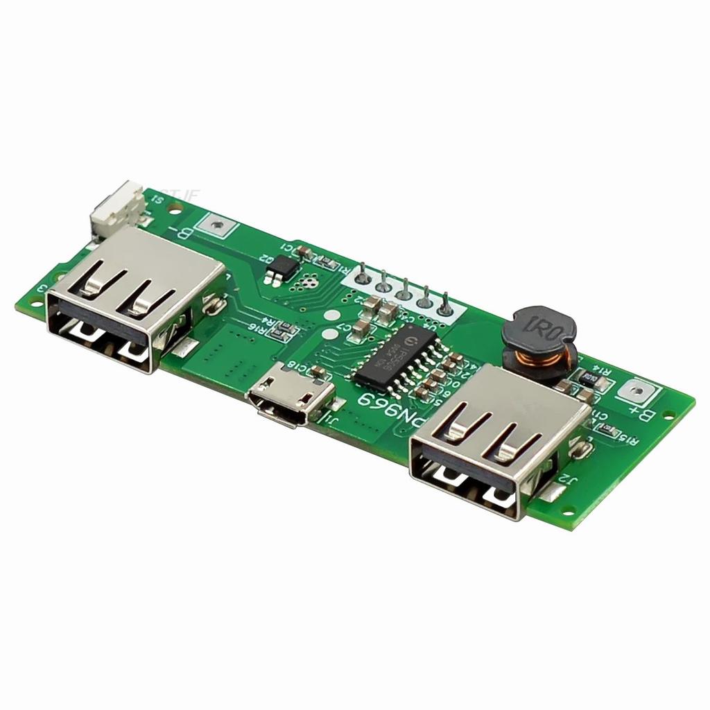 18650 Lithium Battery Digital Display Charging Module 5v2.4a 2A Dual USB Output Band Display Booster Module
