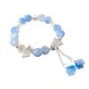 Popcorn Flower Butterfly Bracelet - Sweet Forest Style Glass Beaded Bracelet for Women or Best Friend Gift