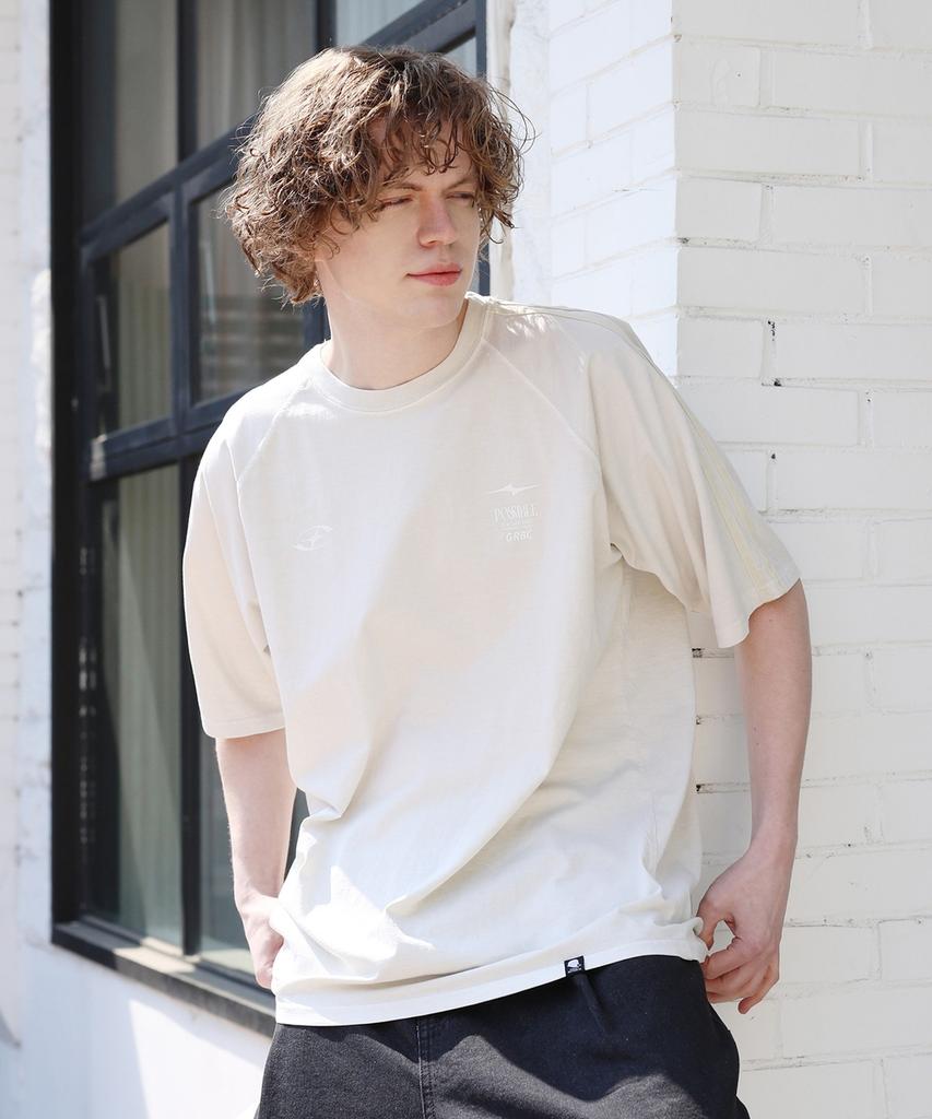 GHOST REPUBLIC Pigment Raglan Track Short Sleeve Tee 3 Colors Gt-371