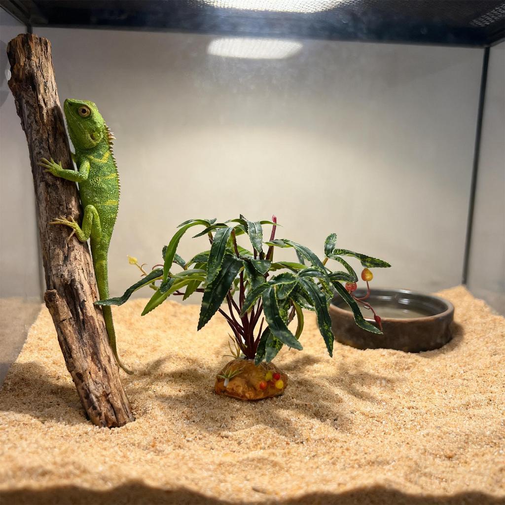 Fake Plants For Reptiles Fake Realistic Greenery Bearded Dragon Artificial Leaves For Freshwater Desert Fish Turtle Betta Gecko