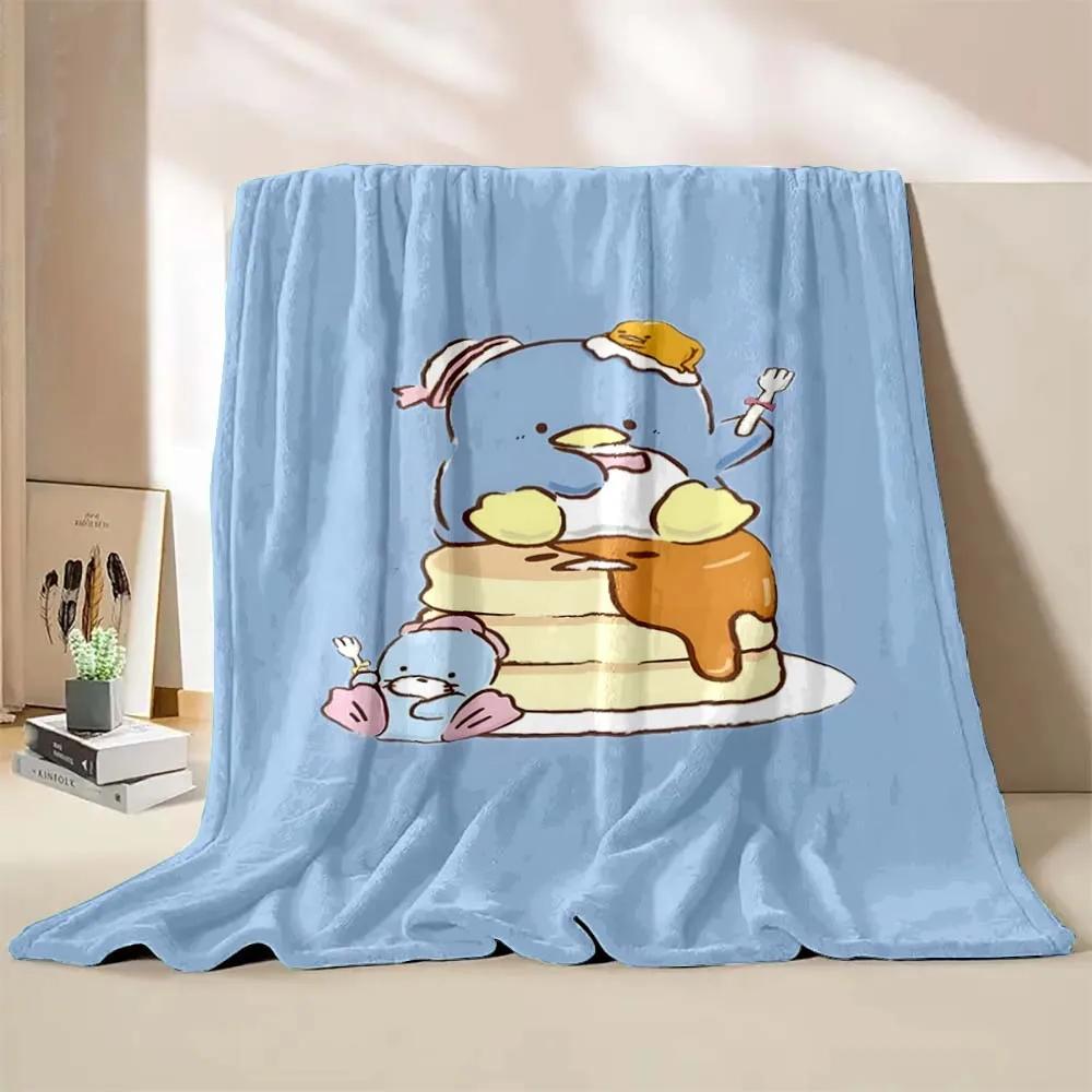 Cartoon Penguin Tuxedo Sam Blanket Soft Fluffy Children Adults Plush Summer Quilt Girl Bedspread Throw Blanket for Sofa Bed